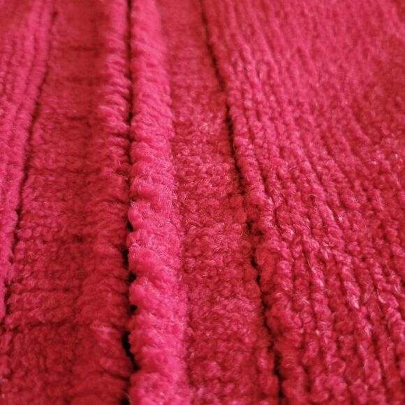 𝅺christopher & Banks women's zip-front chenille sweater vest, berry red - Picture 5 of 8